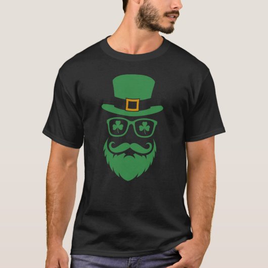 T-shirt Mustache Saint Patrick's Day (Devant)
