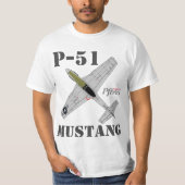 T-shirt Mustang de Pfive1 P-51 (Devant)