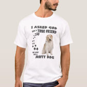 T-shirt Mutt Dog Dit Maman, Mongrel Papa Costume Amoureux, (Devant)