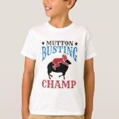 T-shirt Mutton Busting Champ Cheep Riding (Devant)