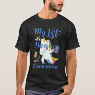 T-shirt My 1st Holy Communion dabbing unicorn Poison pour