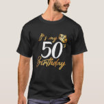 T-shirt My 50th Birthday de 1971<br><div class="desc">Are you looking for a venin Idea for a family member or friend who will turn fifty years old ? Parfait design pour every anniversary and party ! C'est cool pour les anciens, le jour de la fête ou les holidays. C'est en 1971 que Designs you veut surprise everyone on...</div>