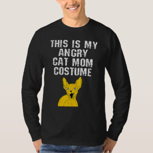 T-shirt My Angry Cat Maman Costume Sphynx Retro 80s Quatre