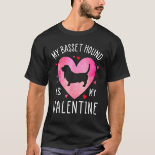 T-shirt My Basset Hound est mon Amoureux des chiens Valent