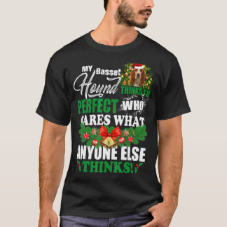 T-shirt My Basset Hound pense que je suis Parfait Basset H