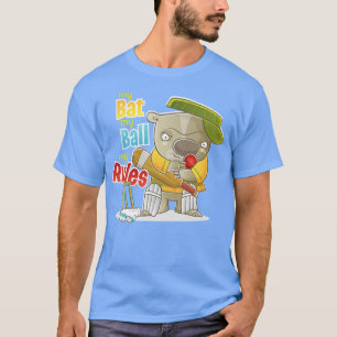 T-shirt My Bat My Ball My Rules Cricket Design Australie