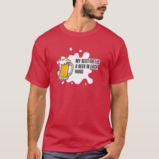 T-shirt My Best Diet Is A Beer – Funny Drinking Gift (Devant)