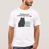 T-shirt My Black Cat Understands My Code Developer Design (Devant)