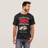 T-shirt My Body Is 98% Christmas Cookies Funny Penguin Paj (Devant entier)