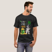 T-shirt My Border Collie Is My Lucky Charm Cute Dog Patric (Devant entier)