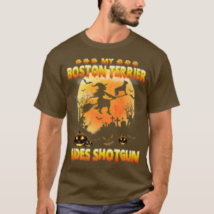 T-shirt My Boston Terrier Circuits Tiré Sorcière Voler Bro