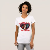 T-shirt My Cat is My Valentine Cute Valentine's Day Cat (Devant entier)