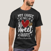 T-shirt My Cl Is Full Of Heart Red Plaid Leopard Valent  (Devant)