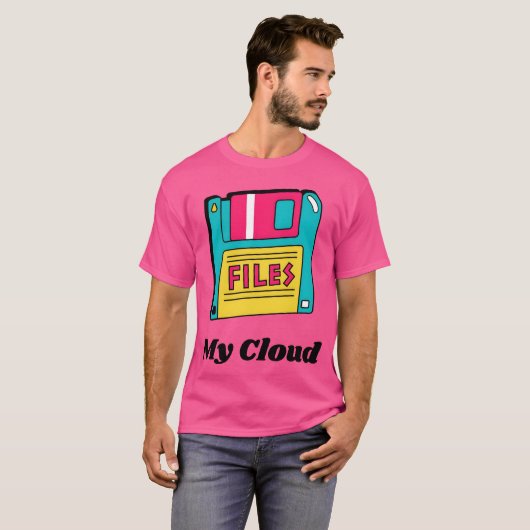 T-shirt My cloud Diskettes 90s Style (Devant entier)
