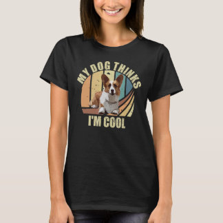 T-shirt My Corgi pense que je suis Cool Chiens Corgi