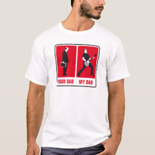 T-shirt my dad is cooler than your rock guitplayer player