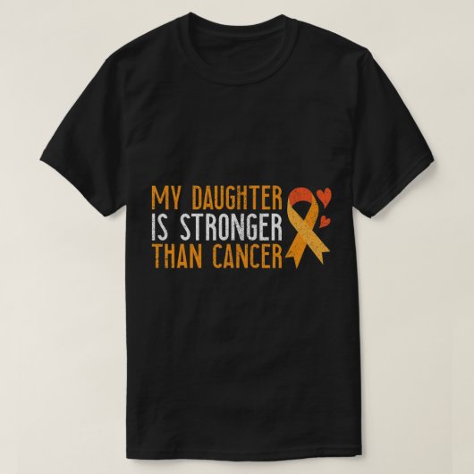 T-shirt My Daughter Is Stronger Than Cancer Leukemia Aware (Design devant)