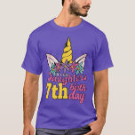 T-shirt My Daughters 7th Birthday Girls Unicorn Birthd<br><div class="desc">C'Est My Daughters 7th Birthday Girls Unicorn Birthday Premium.</div>