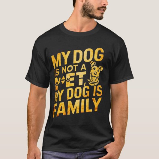 T-shirt My dog is family  (Devant)
