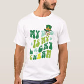 T-shirt My Dog Is My Lucky Charm St Patrick's Day Shamrock (Devant)
