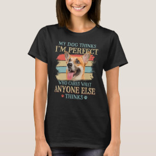 T-shirt My Dog pense que je suis parfait Corgi Dog style r