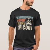 T-shirt My Dog Thinks I'm Cool Japanese Chin   Retro Dad M (Devant)