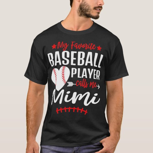 T-shirt My Favorite Baseball Player Call Me Mimi (Devant)