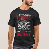 T-shirt My Favorite Baseball Player Calls Me Brother Ameri (Devant)