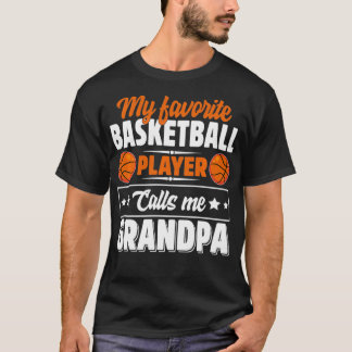T-shirt My Favorite Basketball Player Calls Me Grandpa Cut