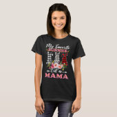T-shirt My Favorite Bunnies Call Me Mama Easter Leopard (Devant entier)