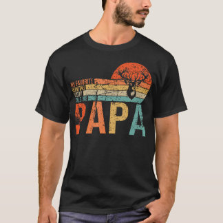 T-shirt My Favorite Hunting Buddy Calls Me Papa Love Deer 