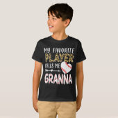 T-shirt My Favorite Player Calls Me Gr Baseball Leopard  (Devant entier)