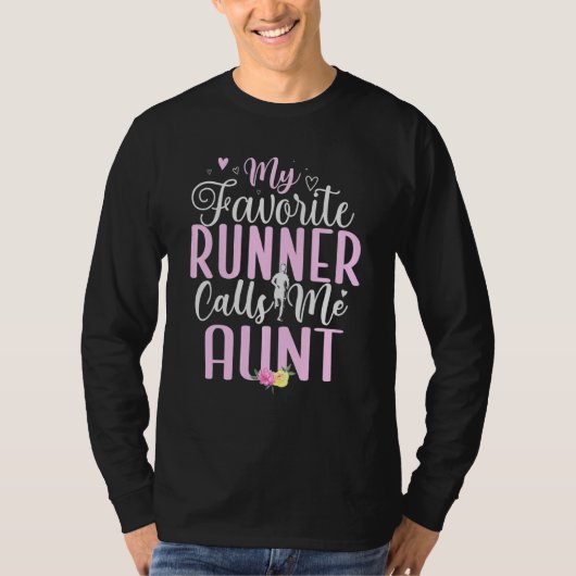 T-shirt My Favorite Runner calls me Aunt Cute 1 (Devant)