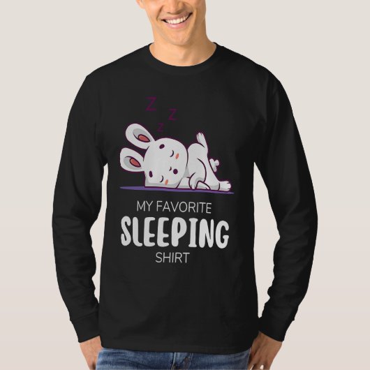 T-shirt My Favorite Sleeping  Animal Sleeping  Rabbit (Devant)