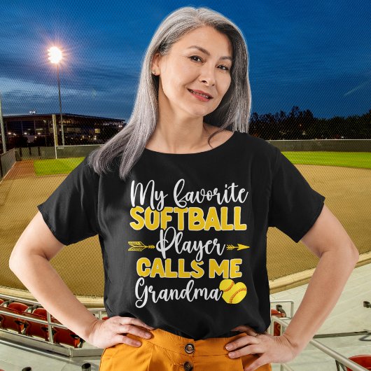 T-shirt My Favorite Softball Player call me Grandma