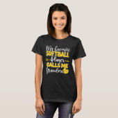 T-shirt My Favorite Softball Player call me Grandma (Devant entier)