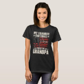 T-shirt My Favorite Softball Player Calls Me Grandpa Ameri (Devant entier)