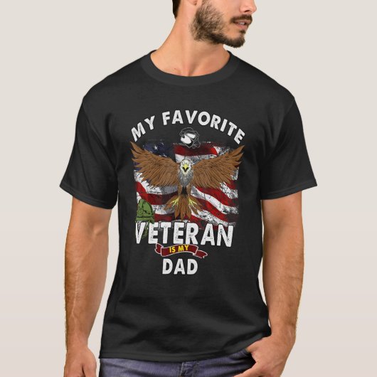 T-shirt my favorite veteran is my dad (Devant)