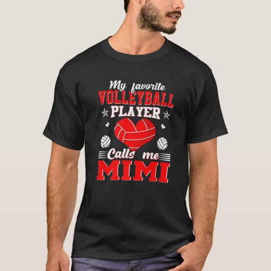 T-shirt My Favorite Volley Player Calls Me Mimi Mother (Devant)