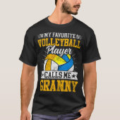 T-shirt My Favorite Volleyball Player Calls Me Granny Moth (Devant)