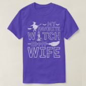 T-shirt My Favorite Witch Is My Wife Halloween Cheap Costu (Design devant)
