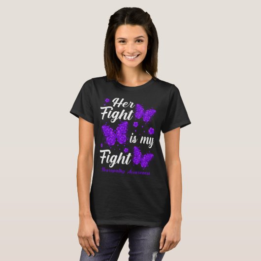 T-shirt My Fight Neuropathy Awareness Butterf (Devant entier)