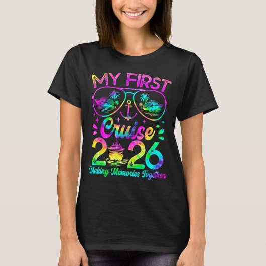 T-shirt My First Cruise 2026 Funny First Time Cruise Vacat (Devant)