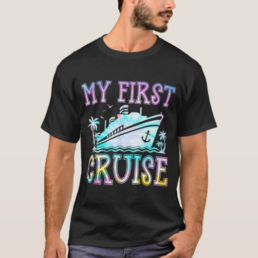 T-shirt My First Cruise Cruise Ship First Time Cruise Vaca (Devant)