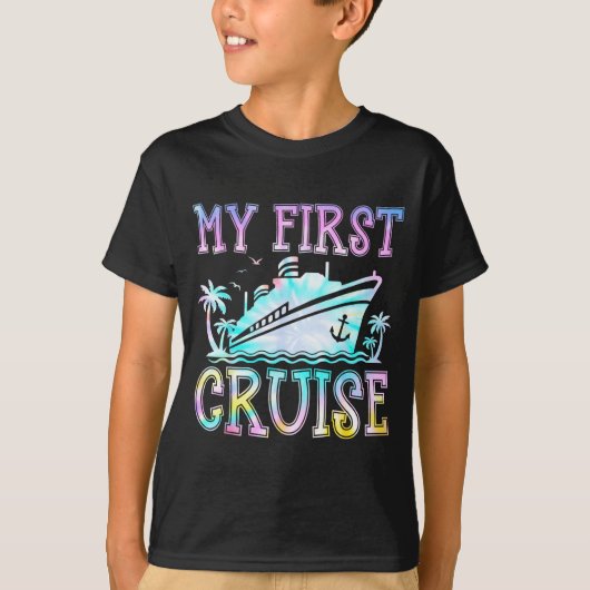 T-shirt My First Cruise Cruise Ship First Time Cruise Vaca (Devant)