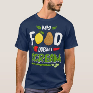 T-shirt My Food Doesn't Scream  Funny Diet Vegan Vegetaria
