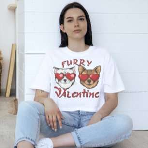 T-shirt My Furry Valentine Tee : Chemise Portrait Personna