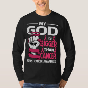 T-shirt My God Is Bigger Than Cancer Breast Cancer Awarene
