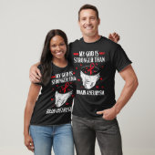T-shirt My God Is Stronger Than Brain Aneurysm Aneurysm Aw (Unisexe)