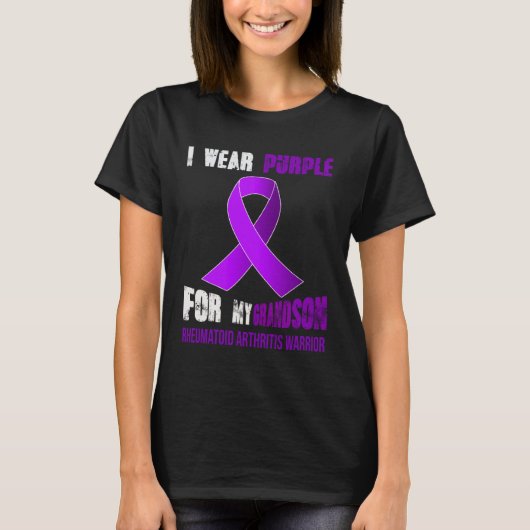 T-SHIRT MY GRANDSON  MY RHEUMATOID ARTHRITIS WARRIOR (Devant)